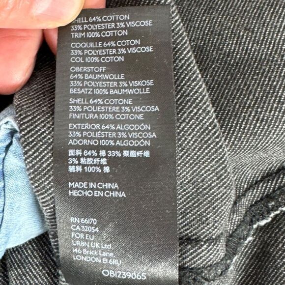 We the Free East Of Eden Black Wash Paper Bag Waist Mini Skirt Sz 27 - Picture 8 of 9